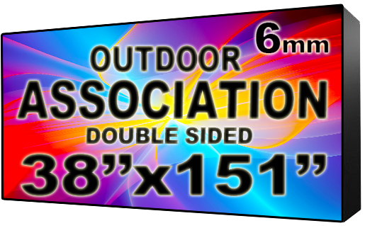 Association HOA & Community - LED Digital Full Color Programmable Sign - Double Sided - 6mm - 38" x 151" - 5 Year Warranty