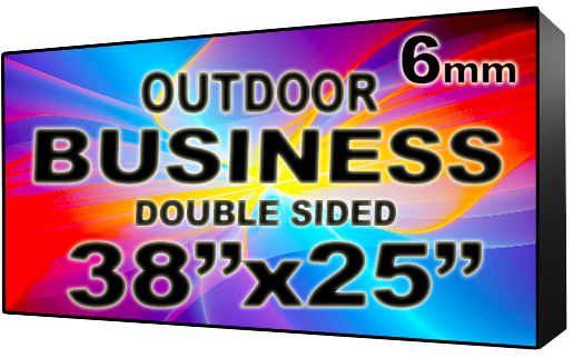 Business - LED Digital Full Color Programmable Sign - Double Sided - 6mm - 38" x 25" - 5 Year Warranty