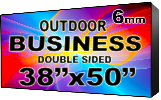 Business - LED Digital Full Color Programmable Sign - Double Sided - 6mm - 38" x 50" - 5 Year Warranty