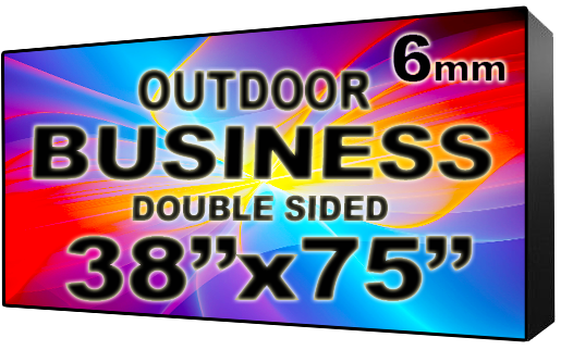 Business - LED Digital Full Color Programmable Sign - Double Sided - 6mm - 38" x 75" - 5 Year Warranty