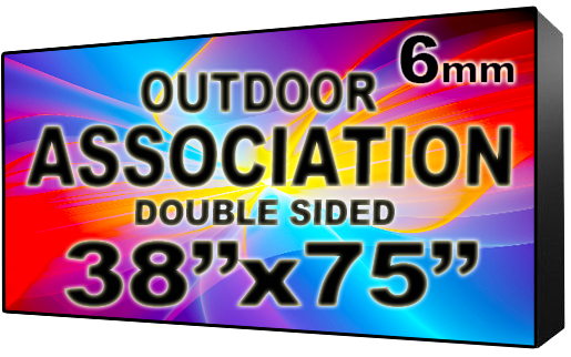 Association HOA & Community - LED Digital Full Color Programmable Sign - Double Sided - 6mm - 38" x 75" - 5 Year Warranty