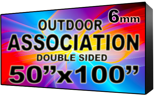 Asociación HOA y Comunidad - LED Digital Full Color Programmable Sign - Double Sided - 6mm - 50" x 100" - 5 Year Warranty