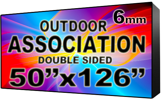 Association HOA & Community - LED Digital Full Color Programmable Sign - Double Sided - 6mm - 50" x 126" - 5 Year Warranty