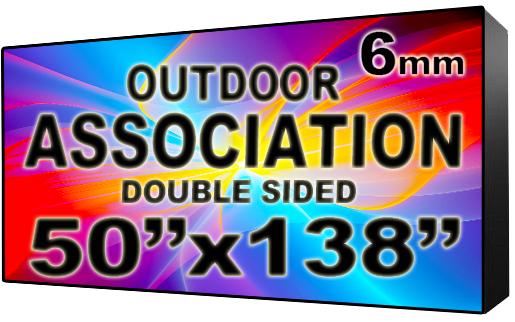 Association HOA & Community - LED Digital Full Color Programmable Sign - Double Sided - 6mm - 50" x 138" - 5 Year Warranty