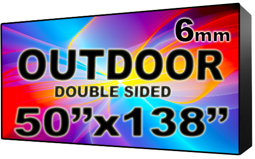 Outdoor - LED Digital Full Color Programmable Sign - Double Sided - 6mm - 50" x 138" - 5 Year Warranty