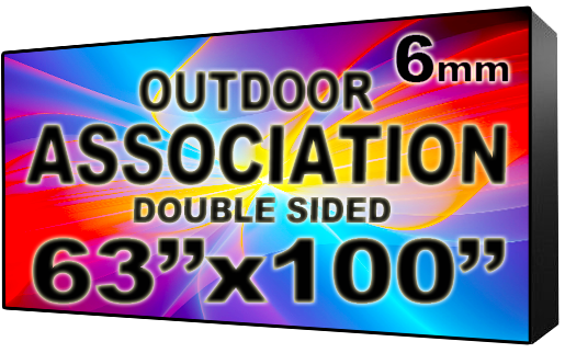 Association HOA & Community - LED Digital Full Color Programmable Sign - Double Sided - 6mm - 63" x 100" - 5 Year Warranty