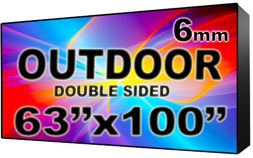 Outdoor - LED Digital Full Color Programmable Sign - Double Sided - 6mm - 63" x 100" - 5 Year Warranty