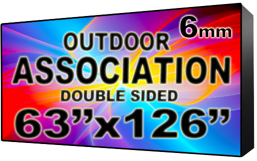 Association HOA & Community - LED Digital Full Color Programmable Sign - Double Sided - 6mm - 63" x 126" - 5 Year Warranty