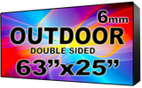 Outdoor - LED Digital Full Color Programmable Sign - Double Sided - 6mm - 63" x 25" - 5 Year Warranty