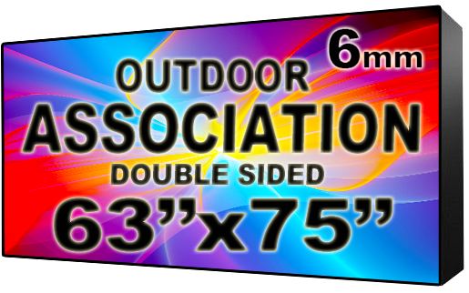 Association HOA & Community - LED Digital Full Color Programmable Sign - Double Sided - 6mm - 63" x 75" - 5 Year Warranty