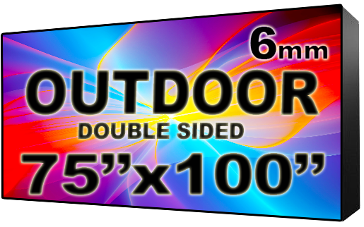 Outdoor - LED Digital Full Color Programmable Sign - Double Sided - 6mm - 75" x 100" - 5 Year Warranty