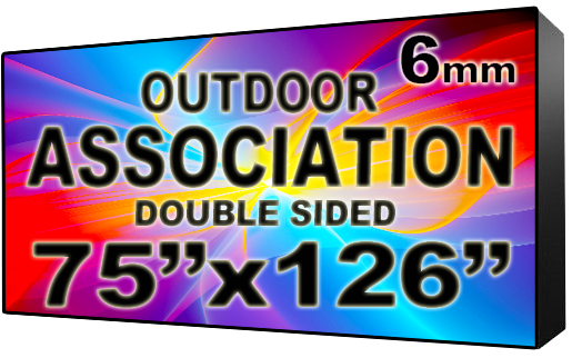 Association HOA & Community - LED Digital Full Color Programmable Sign - Double Sided - 6mm - 75" x 126" - 5 Year Warranty