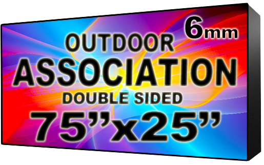 Association HOA & Community - LED Digital Full Color Programmable Sign - Double Sided - 6mm - 75" x 25" - 5 Year Warranty