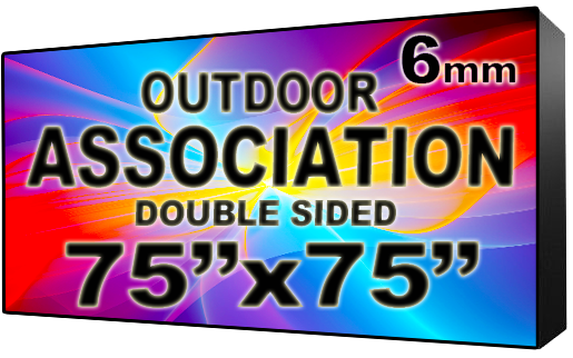 Association HOA & Community - LED Digital Full Color Programmable Sign - Double Sided - 6mm - 75" x 75" - 5 Year Warranty