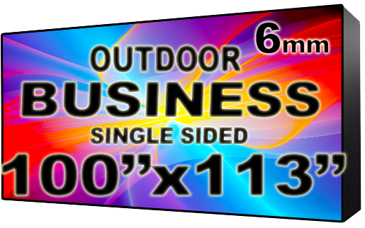 Business - LED Digital Full Color Programmable Sign - Single Sided - 6mm - 100" x 113" - 5 Year Warranty