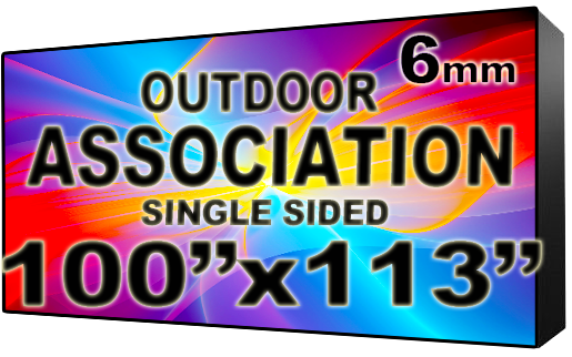 Association HOA & Community - LED Digital Full Color Programmable Sign - Single Sided - 6mm - 100" x 113" - 5 Year Warranty