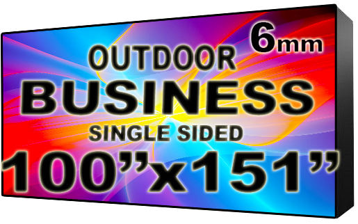 Business - LED Digital Full Color Programmable Sign - Single Sided - 6mm - 100" x 151" - 5 Year Warranty