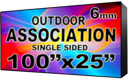 Association HOA & Community - LED Digital Full Color Programmable Sign - Single Sided - 6mm - 100" x 25" - 5 Year Warranty