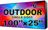 Outdoor - LED Digital Full Color Programmable Sign - Single Sided - 6mm - 100" x 25" - 5 Year Warranty