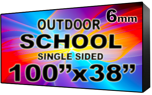 School - LED Digital Full Color Programmable Sign - Single Sided - 6mm - 100" x 38" - 5 Year Warranty