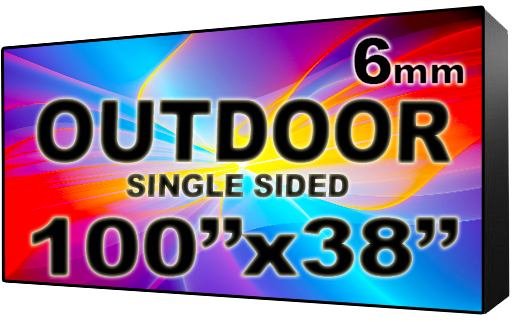 Outdoor - LED Digital Full Color Programmable Sign - Single Sided - 6mm - 100" x 38" - 5 Year Warranty