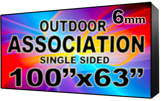 Association HOA & Community - LED Digital Full Color Programmable Sign - Single Sided - 6mm - 100" x 63" - 5 Year Warranty