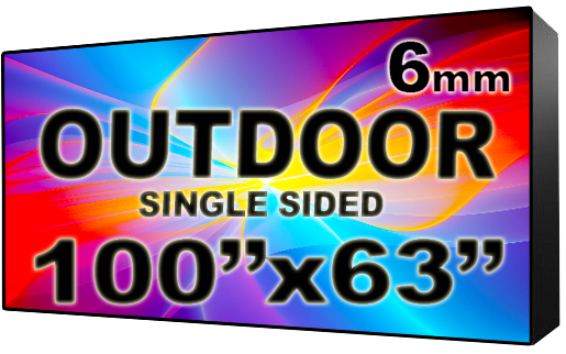 Outdoor - LED Digital Full Color Programmable Sign - Single Sided - 6mm - 100" x 63" - 5 Year Warranty