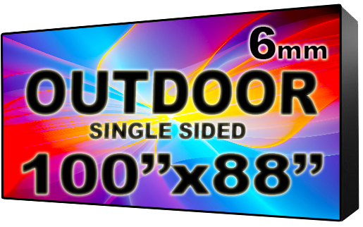 Outdoor - LED Digital Full Color Programmable Sign - Single Sided - 6mm - 100" x 88" - 5 Year Warranty