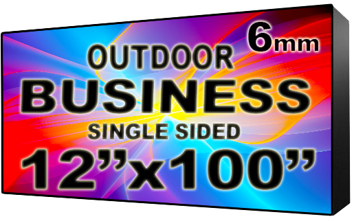 Business - LED Digital Full Color Programmable Sign - Single Sided - 6mm - 12" x 100" - 5 Year Warranty