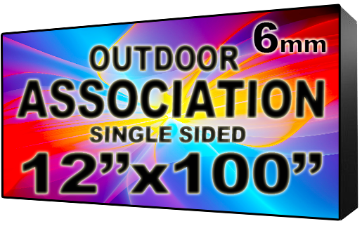 Association HOA & Community - LED Digital Full Color Programmable Sign - Single Sided - 6mm - 12" x 100" - 5 Year Warranty