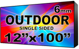 Outdoor - LED Digital Full Color Programmable Sign - Single Sided - 6mm - 12" x 100" - 5 Year Warranty