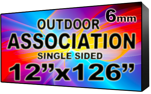 Association HOA & Community - LED Digital Full Color Programmable Sign - Single Sided - 6mm - 12" x 126" - 5 Year Warranty