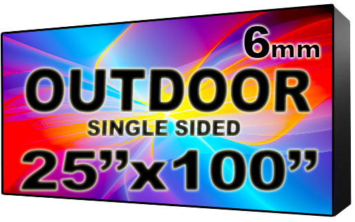 Outdoor - LED Digital Full Color Programmable Sign - Single Sided - 6mm - 25" x 100" - 5 Year Warranty