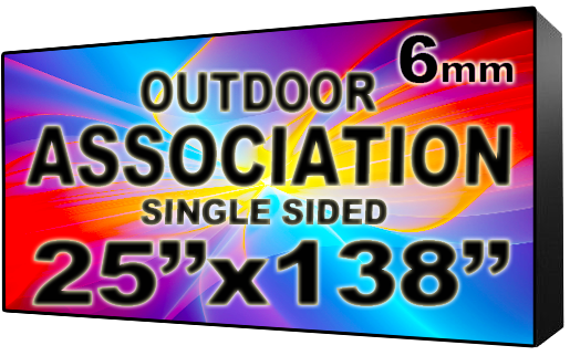 Association HOA & Community - LED Digital Full Color Programmable Sign - Single Sided - 6mm - 25" x 138" - 5 Year Warranty