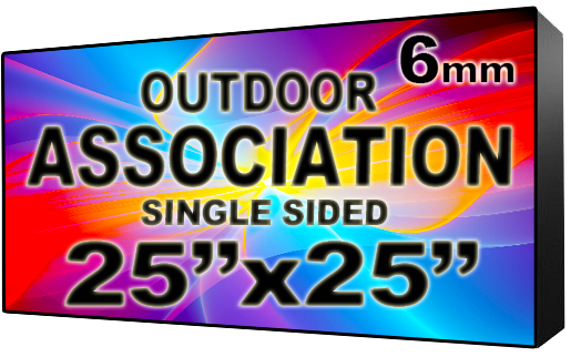 Association HOA & Community - LED Digital Full Color Programmable Sign - Single Sided - 6mm - 25" x 25" - 5 Year Warranty