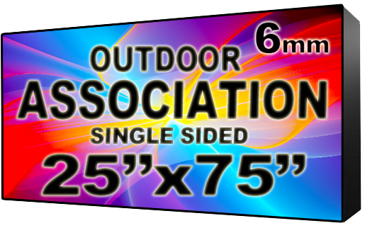 Association HOA & Community - LED Digital Full Color Programmable Sign - Single Sided - 6mm - 25" x 75" - 5 Year Warranty