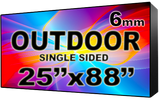 Outdoor - LED Digital Full Color Programmable Sign - Single Sided - 6mm - 25" x 88" - 5 Year Warranty
