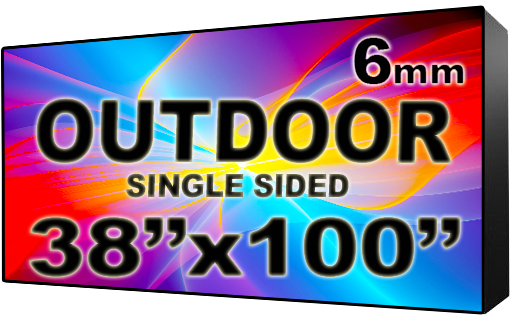 Outdoor - LED Digital Full Color Programmable Sign - Single Sided - 6mm - 38" x 100" - 5 Year Warranty