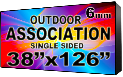 Association HOA & Community - LED Digital Full Color Programmable Sign - Single Sided - 6mm - 38" x 126" - 5 Year Warranty