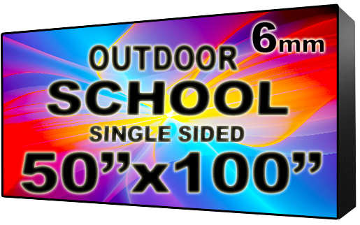 School - LED Digital Full Color Programmable Sign - Single Sided - 6mm - 50" x 100" - 5 Year Warranty