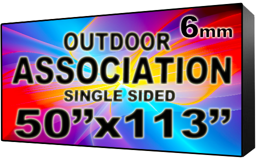 Association HOA & Community - LED Digital Full Color Programmable Sign - Single Sided - 6mm - 50" x 113" - 5 Year Warranty