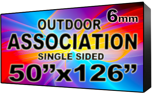 Association HOA & Community - LED Digital Full Color Programmable Sign - Single Sided - 6mm - 50" x 126" - 5 Year Warranty