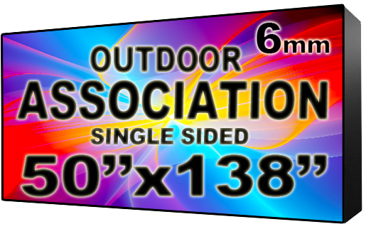 Association HOA & Community - LED Digital Full Color Programmable Sign - Single Sided - 6mm - 50" x 138" - 5 Year Warranty