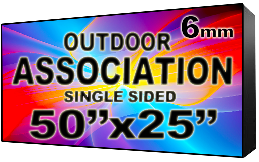 Association HOA & Community - LED Digital Full Color Programmable Sign - Single Sided - 6mm - 50" x 25" - 5 Year Warranty