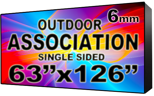 Association HOA & Community - LED Digital Full Color Programmable Sign - Single Sided - 6mm - 63" x 126" - 5 Year Warranty