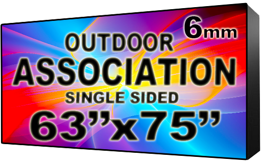 Asociación HOA & Comunidad - LED Digital Full Color Programmable Sign - Single Sided - 6mm - 63" x 75" - 5 Year Warranty