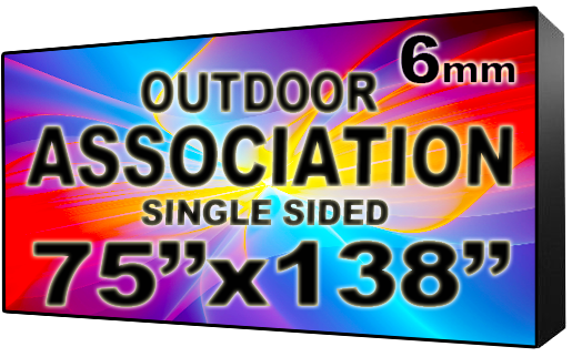 Association HOA & Community - LED Digital Full Color Programmable Sign - Single Sided - 6mm - 75" x 138" - 5 Year Warranty