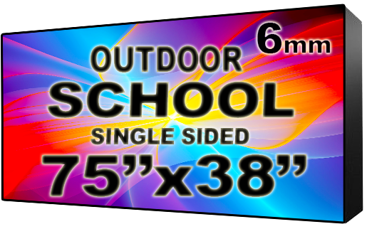 School - LED Digital Full Color Programmable Sign - Single Sided - 6mm - 75" x 38" - 5 Year Warranty