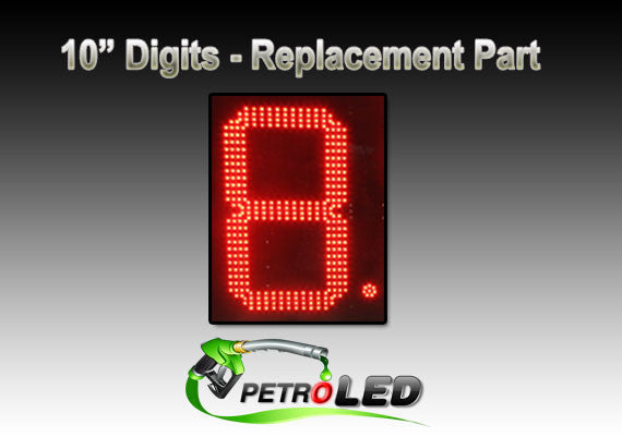 10" LED gas price sign part - Red, LED replacement PCB board "8."