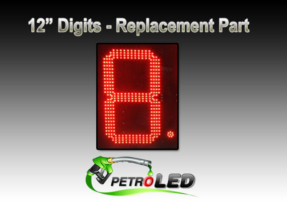 12" LED gas price sign part - Red, LED replacement PCB board "8."